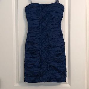 Royal blue strapless dress